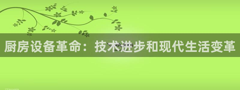 尊龙ag旗舰厅下载：厨房设备革命：技术进步和现代生活变革