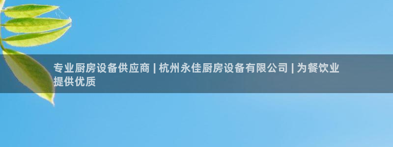 尊龙凯时 - 人生就是搏手机登录：专业厨房设备供应商 | 杭