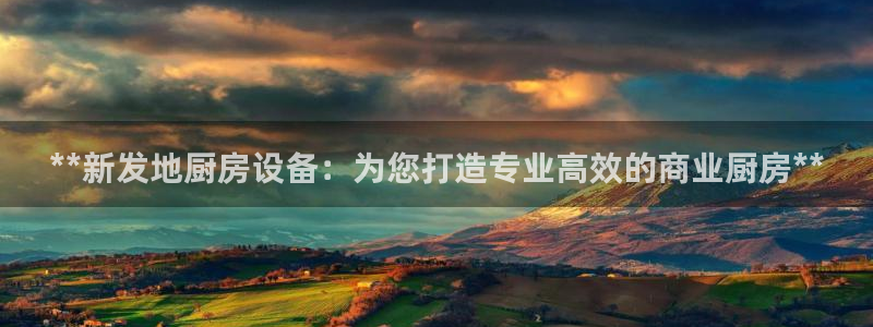 凯时K8国际：**新发地厨房设备：为您打造专业高效的商业厨房