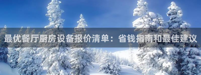 尊龙凯时网站不让提款：最优餐厅厨房设备报价清单：省钱指南和最