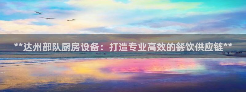 凯时在线平台官网：**达州部队厨房设备：打造专业高效的餐饮供