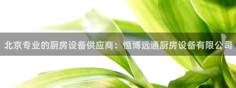 尊龙人生就是博旧版：北京专业的厨房设备供应商：恒博远通厨房设