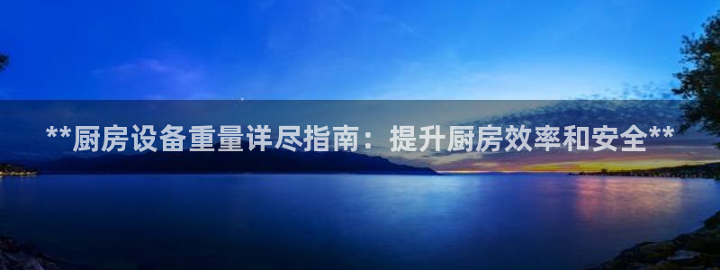 尊龙人生就是一博!：**厨房设备重量详尽指南：提升厨房效率和